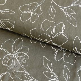 Viskóza se lnem EMBROIDERY Flower Danielle pickle