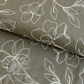 Viskóza se lnem EMBROIDERY Flower Danielle pickle