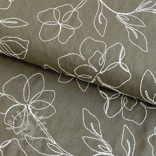 Viskóza se lnem EMBROIDERY Flower Danielle pickle