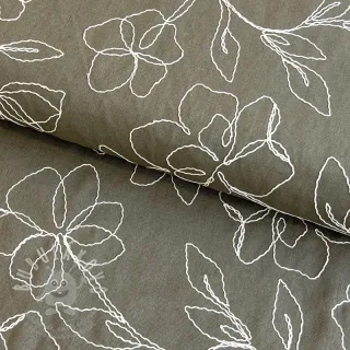 Viskóza se lnem EMBROIDERY Flower Danielle pickle