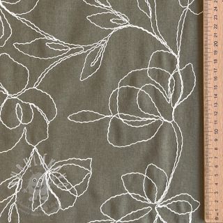 Viskóza se lnem EMBROIDERY Flower Danielle pickle