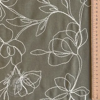 Viskóza se lnem EMBROIDERY Flower Danielle pickle