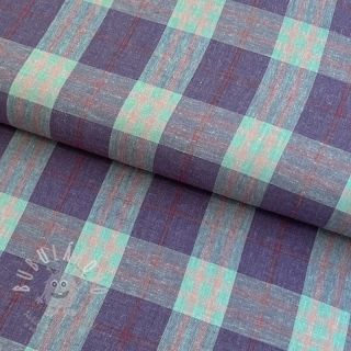 Viskóza se lnem YARN DYED Square green