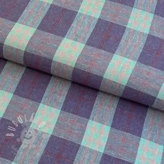 Viskóza se lnem YARN DYED Square green