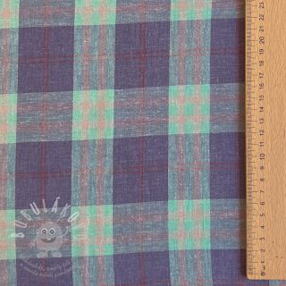 Viskóza se lnem YARN DYED Square green