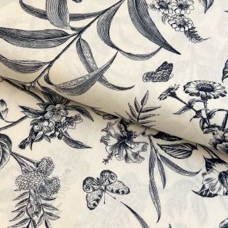 Viskóza se lnem Floweria navy