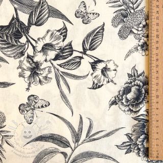 Viskóza se lnem Floweria navy