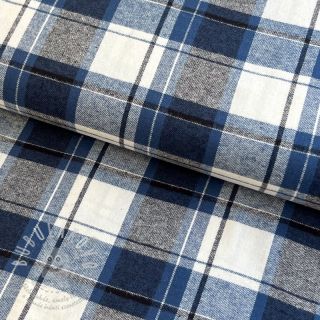 Bavlněná látka YARN DYED CHECK BRUSHED Silva design A