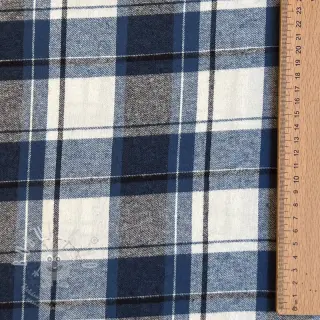 Bavlněná látka YARN DYED CHECK BRUSHED Silva design A