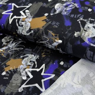 Teplákovina Graffiti black digital print