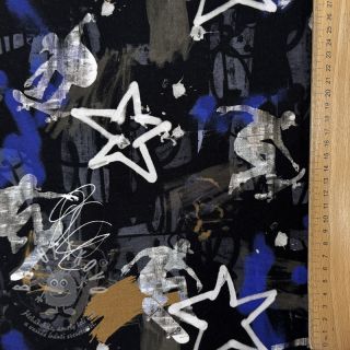 Teplákovina Graffiti black digital print