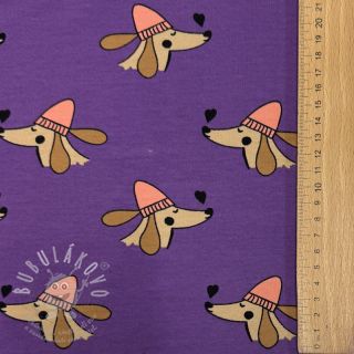 Teplákovina Dogs and hearts purple