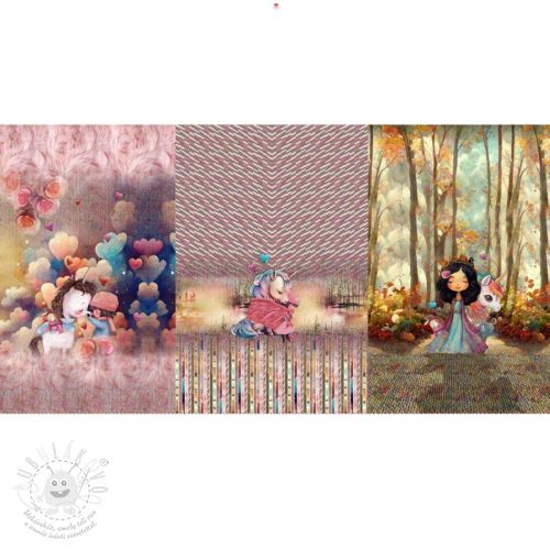 Levně Teplákovina Autumn queen PANEL digital print
