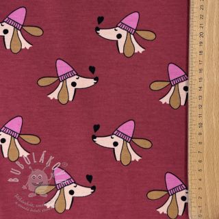 Teplákovina Dogs and hearts red
