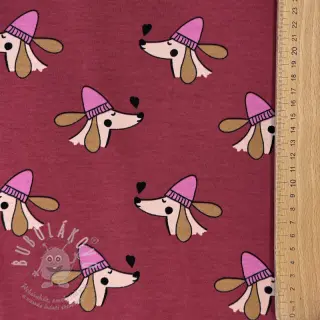 Teplákovina Dogs and hearts red