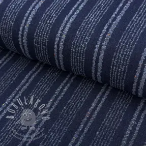 JEANS DENIM JACQUARD Disstresse stripes indigo