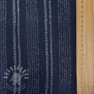 JEANS DENIM JACQUARD Disstresse stripes indigo