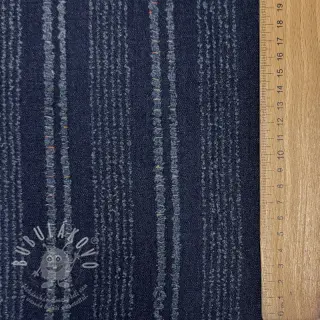 JEANS DENIM JACQUARD Disstresse stripes indigo
