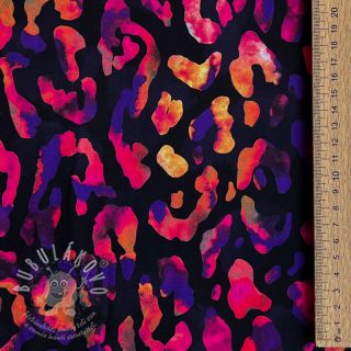 Viskóza RADIANCE Animal skin black digital print