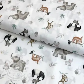 Bavlněná látka Safari off white digital print
