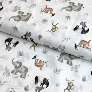 Bavlněná látka Safari off white digital print