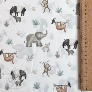 Bavlněná látka Safari off white digital print