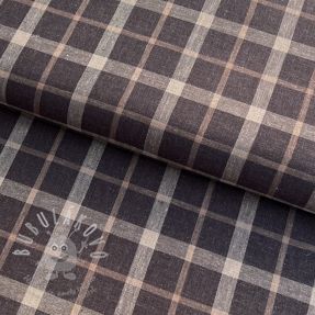 Viskóza se lnem YARN DYED Block brown