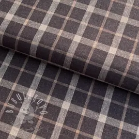 Viskóza se lnem YARN DYED Block brown
