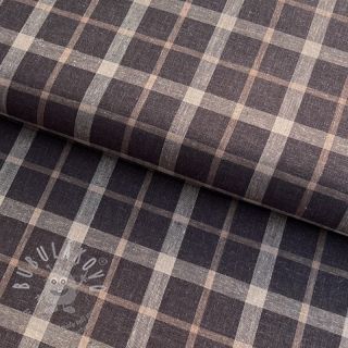 Viskóza se lnem YARN DYED Block brown