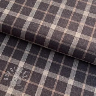 Viskóza se lnem YARN DYED Block brown