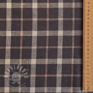 Viskóza se lnem YARN DYED Block brown