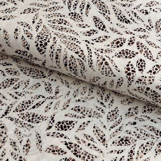 Viskóza se lnem FOIL Leaves bronze