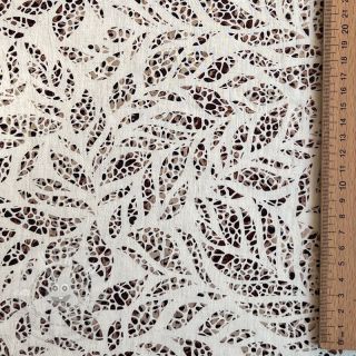 Viskóza se lnem FOIL Leaves bronze