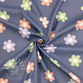 Látka na pláštěnku Flowers jeans
