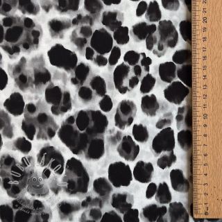 Viskóza SATIN Animal skin black digital print