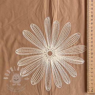 Bavlněná látka EMBROIDERY Flowie cinnamon