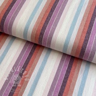 Bavlněná látka YARN DYED Line multi