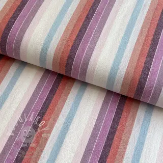 Bavlněná látka YARN DYED Line multi