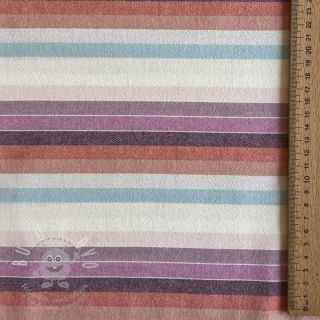 Bavlněná látka YARN DYED Line multi