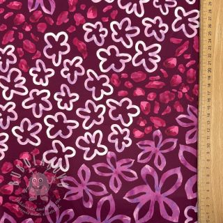 Satén ROYAL MICRO Abstarct bordeaux