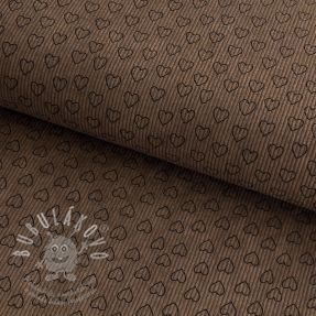 Manšestr STRETCH Little love taupe