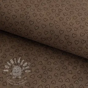 Manšestr STRETCH Little love taupe