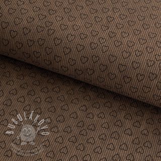 Manšestr STRETCH Little love taupe