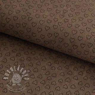 Manšestr STRETCH Little love taupe