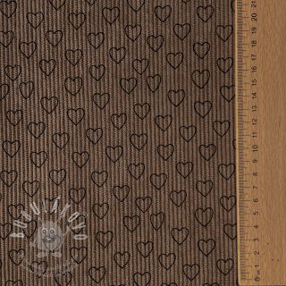 Manšestr STRETCH Little love taupe