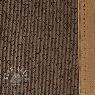 Manšestr STRETCH Little love taupe
