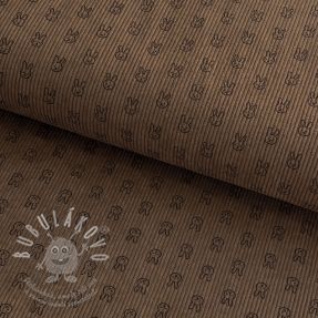 Manšestr STRETCH Little bunny taupe