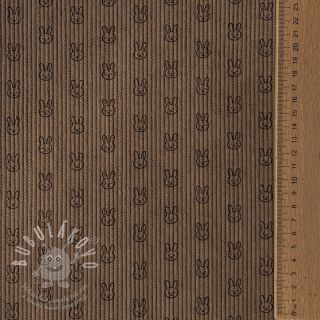 Manšestr STRETCH Little bunny taupe