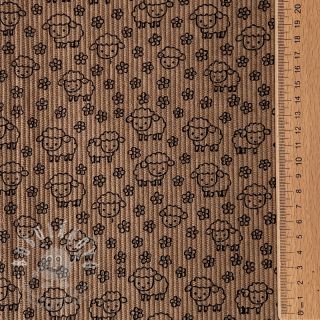 Manšestr STRETCH Little sheep taupe