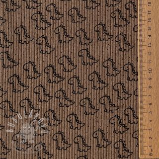 Manšestr STRETCH Little dino taupe